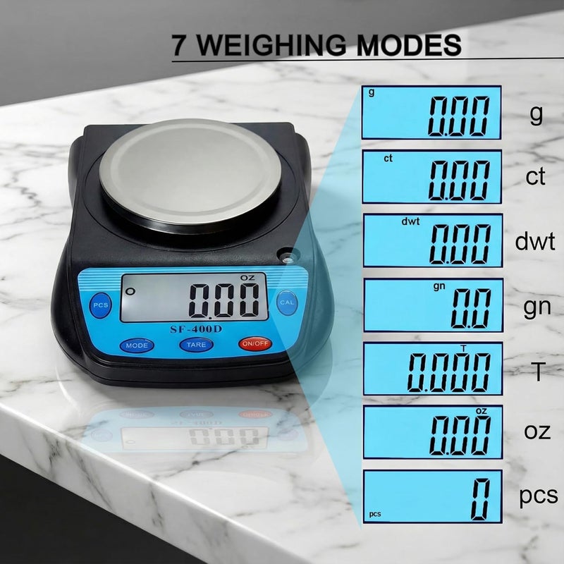 Eosphorus Science Digital Scale Electronic Lab Balance Precision 0.01g Accuracy Laboratory Scientific Weighing Device for Education Chemistry and Jewelry – Carats, Ounces and Grams - Image 3